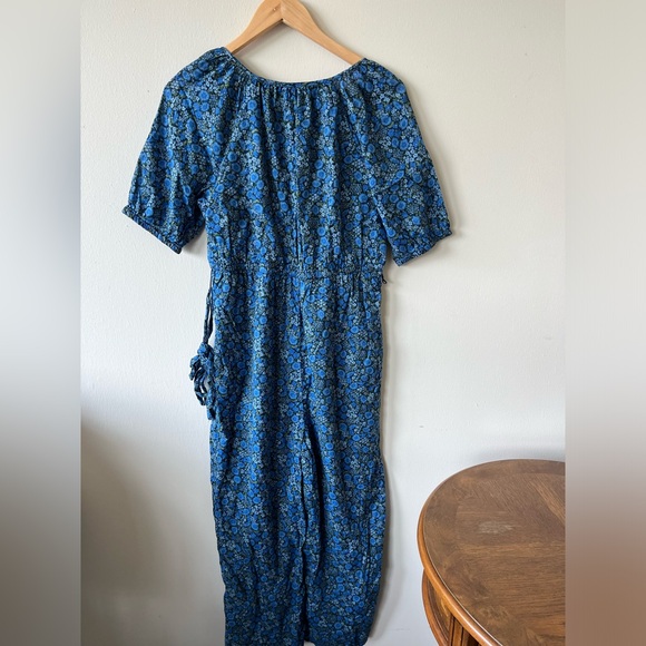 Gap Navy Blue Floral Maternity Jumpsuit - Picture 9 of 10